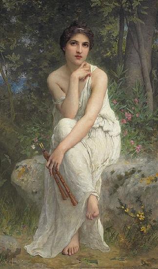 Charles-Amable Lenoir Flute Player China oil painting art